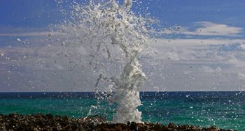 "Blow hole" on Cozumel's Punta Sur (south point).  Notice... by Missy Lamb-Deroche 